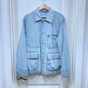 Uniqlo U - Oversized Denim Work Jacket in Light Wash, Size S